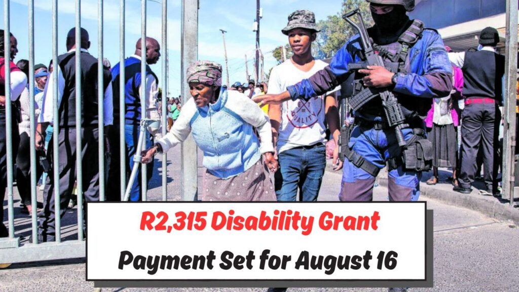 R2,315 Disability Grant